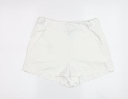 Topshop Women's White Classic Shorts Size 12