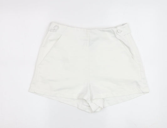 Topshop Women's White Classic Shorts Size 12