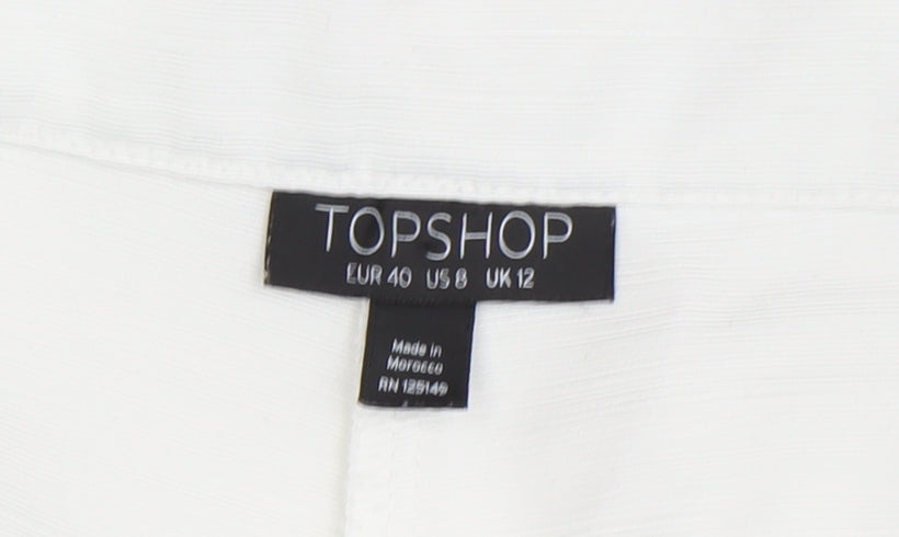 Topshop Women's White Classic Shorts Size 12