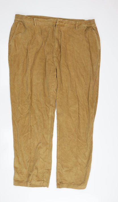 Mens UK Size 44 Cotton Traders Regular Fit Casual Beige Trousers