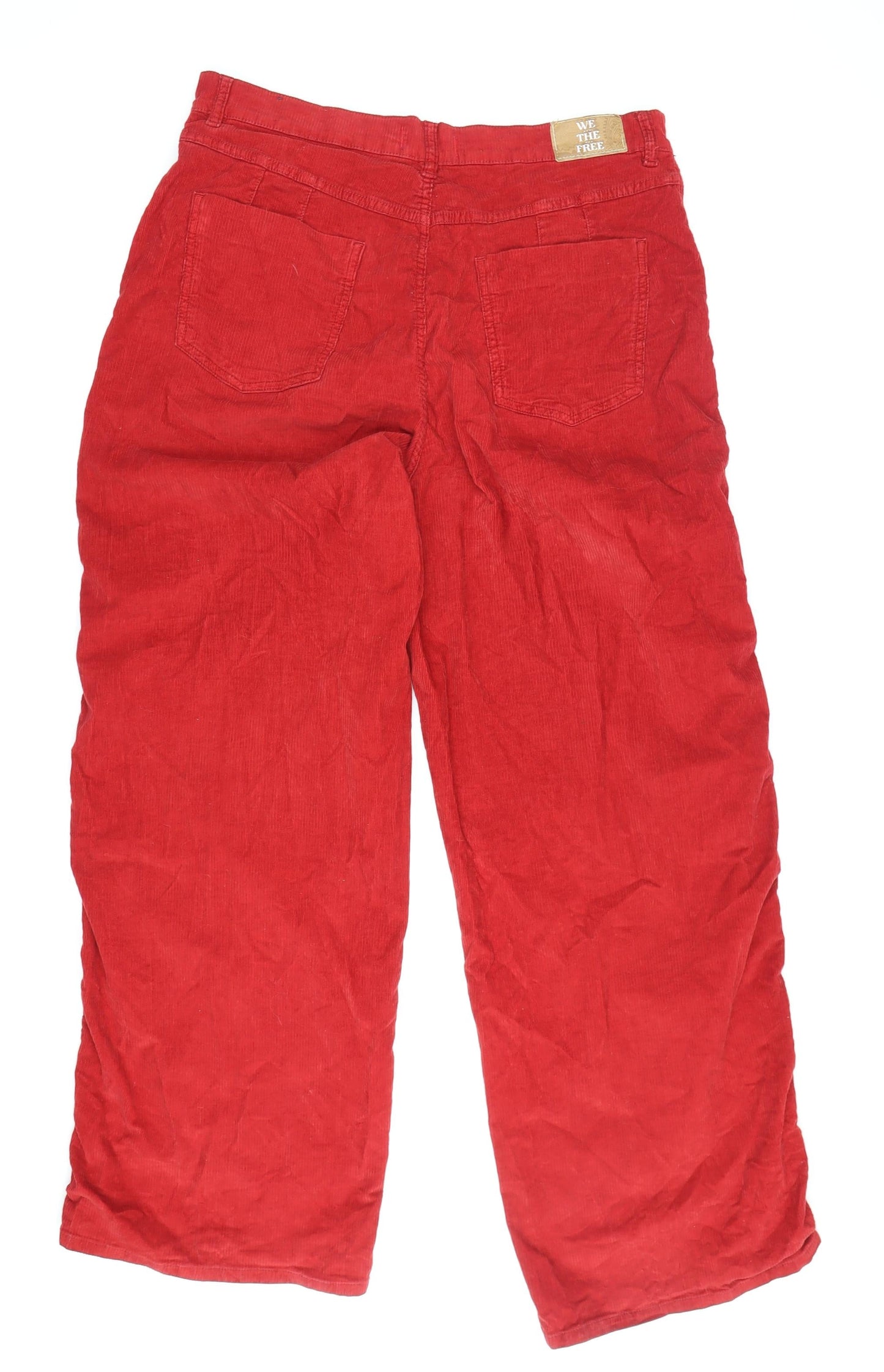 We The Free Men's Red Corduroy Trousers, Size 34, Relaxed Fit