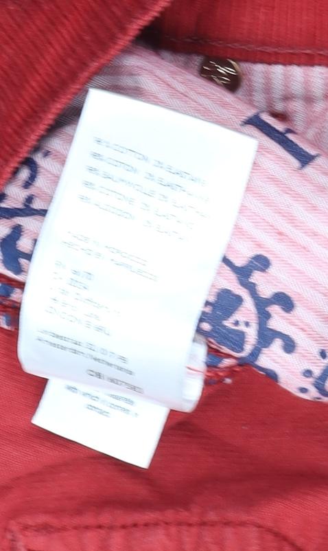 We The Free Men's Red Corduroy Trousers, Size 34, Relaxed Fit