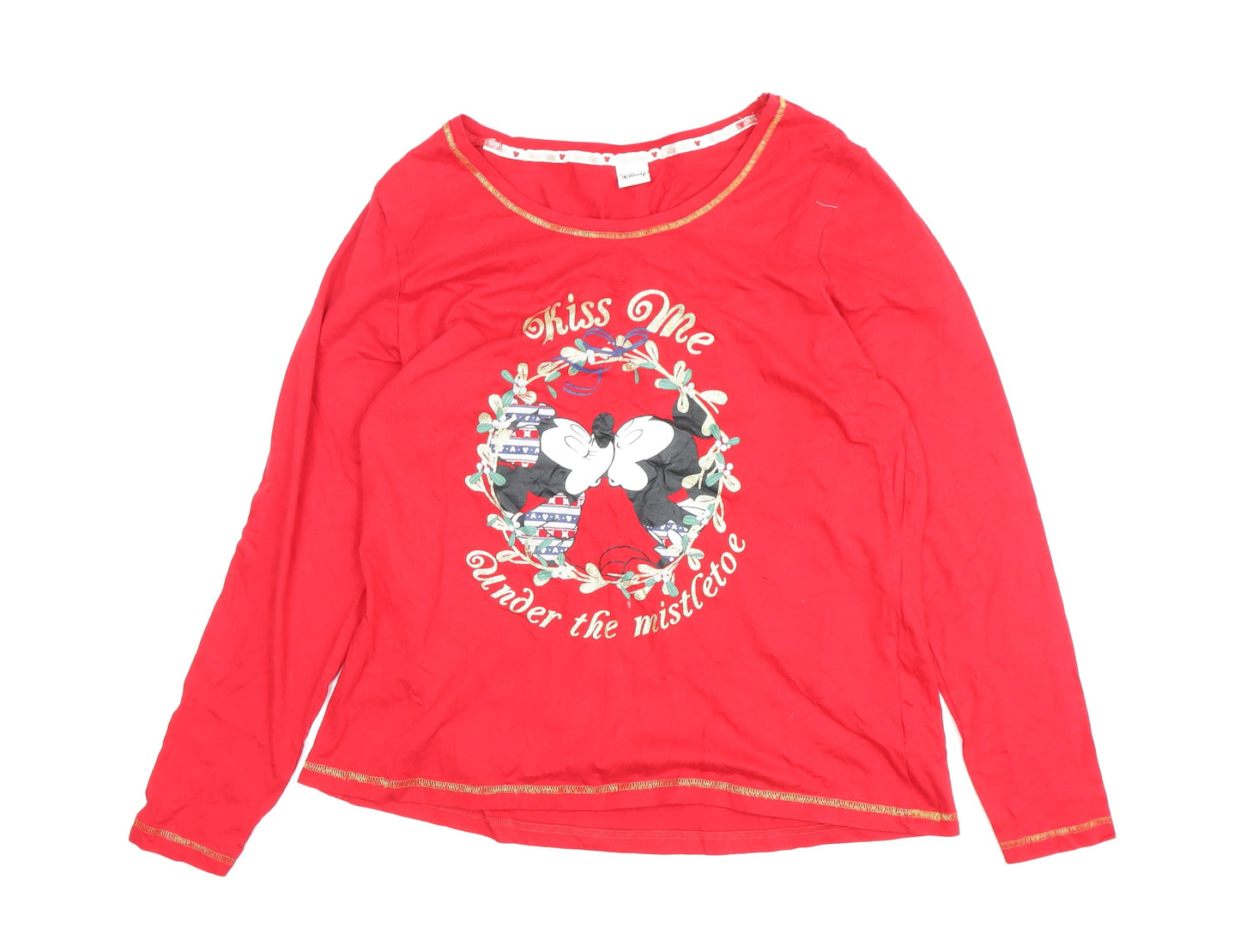 Womens UK Size 16-18 Disney Red  T-Shirt