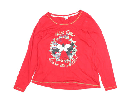 Womens UK Size 16-18 Disney Red  T-Shirt