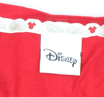 Womens UK Size 16-18 Disney Red  T-Shirt