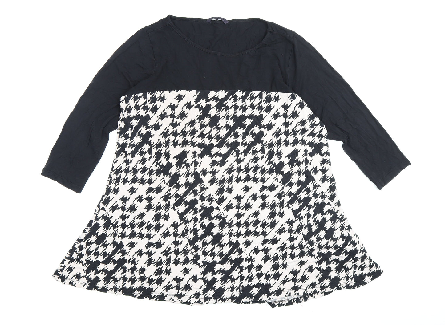 Womens UK Size 18 Marks and Spencer Black Tunic Blouse