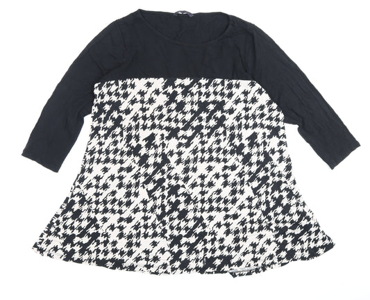Womens UK Size 18 Marks and Spencer Black Tunic Blouse