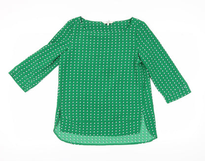 Womens UK Size 10 NEXT Green Basic Blouse