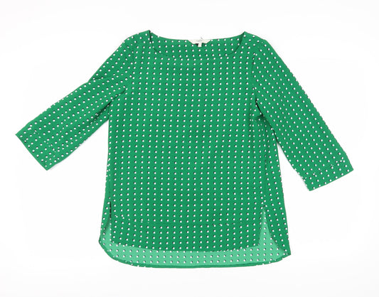 Womens UK Size 10 NEXT Green Basic Blouse
