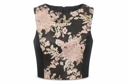 Womens UK Size 10 Miss Selfridge Black Cropped Blouse