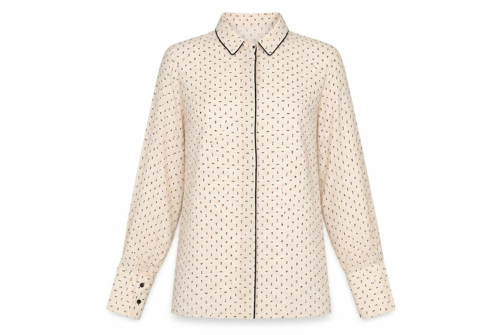 Womens UK Size S Mango Beige Basic Button-Up