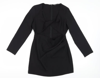 ZARA Women's Black Sheath Short Dress Size 12