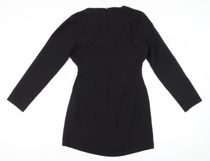 ZARA Women's Black Sheath Short Dress Size 12