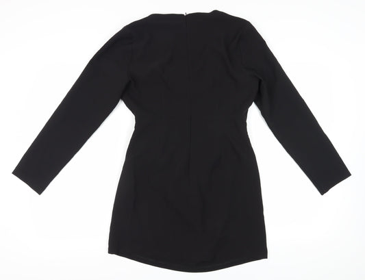 ZARA Women's Black Sheath Short Dress Size 12