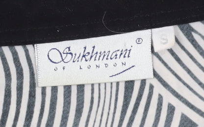 Sukhmani Women's Black & White Polo Shirt S