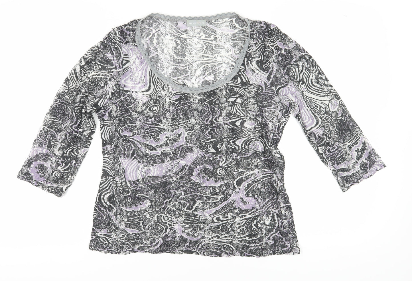 Womens UK Size 16 Per Una Multicoloured Jersey Blouse