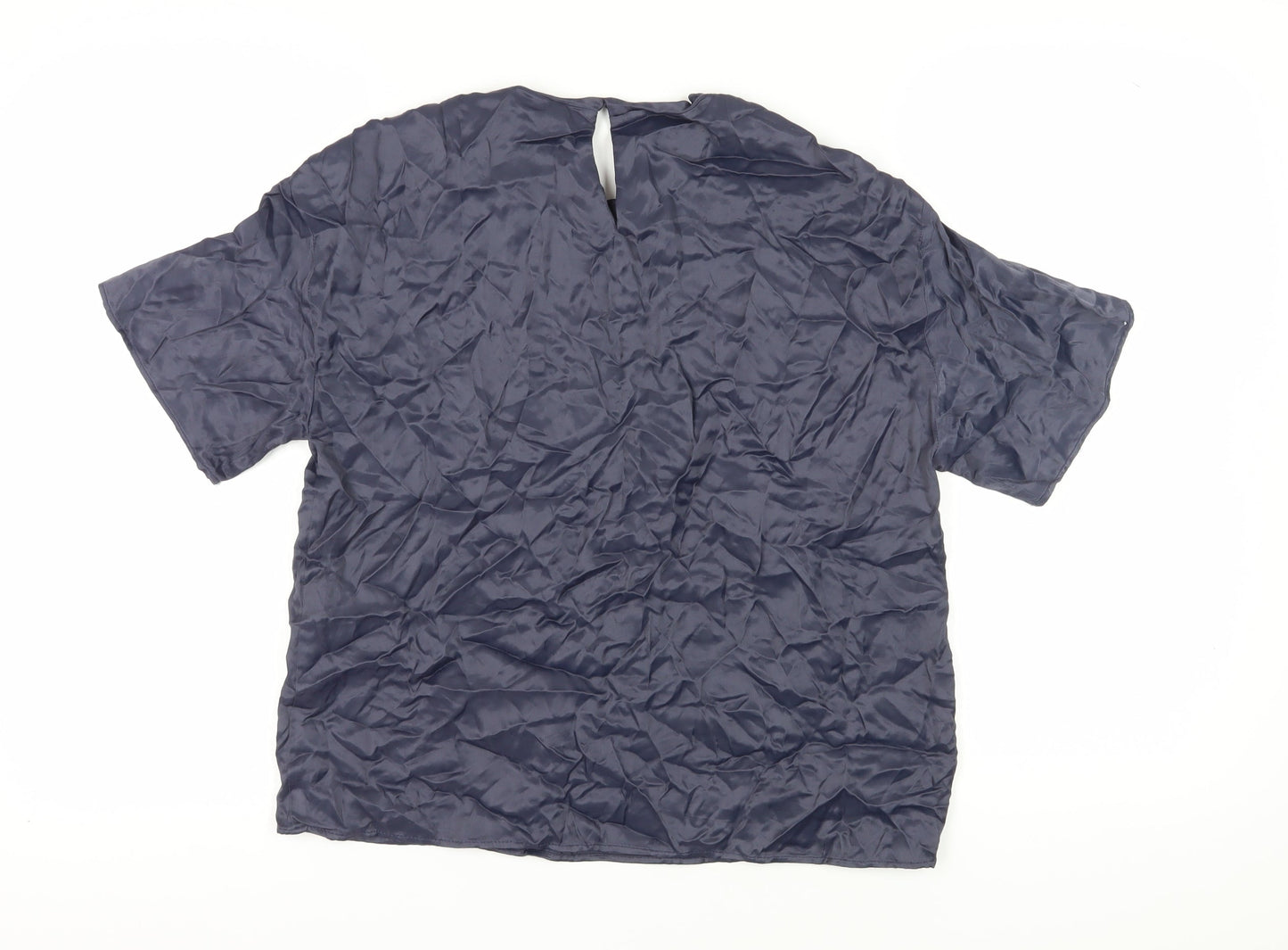 Womens UK Size 12 Zara Blue Basic Blouse