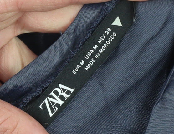 Womens UK Size 12 Zara Blue Basic Blouse
