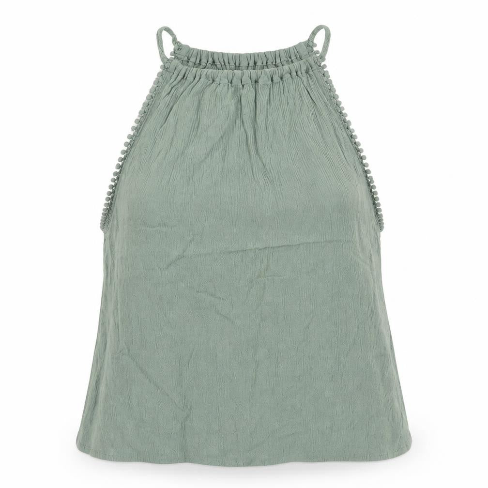 Womens UK Size 8 Divided Green Camisole Tank