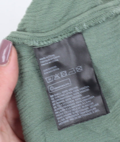 Womens UK Size 8 Divided Green Camisole Tank