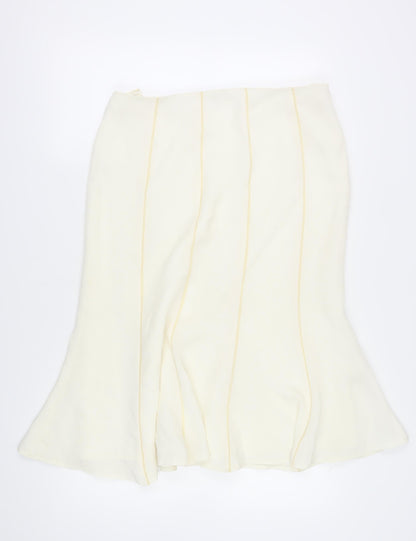 Womens UK Size 16 Gold Flare  Skirt