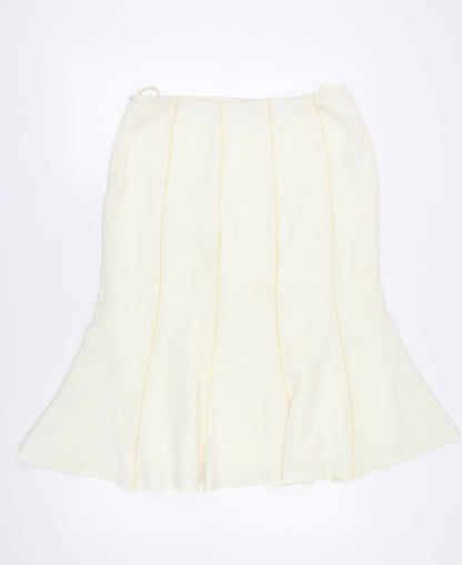 Womens UK Size 16 Gold Flare  Skirt