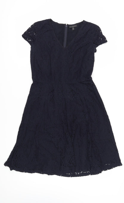 The White Company Women's Black A-Line Dress Size 10