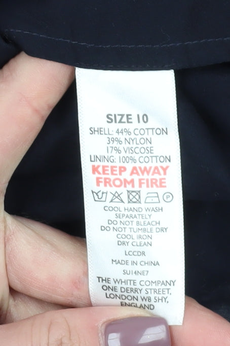 The White Company Women's Black A-Line Dress Size 10