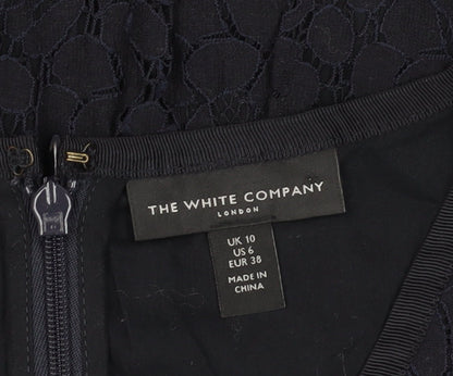 The White Company Women's Black A-Line Dress Size 10
