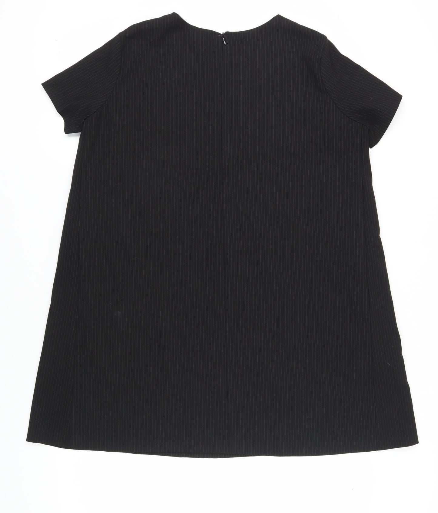 Benetton Women's Black Shift Dress L - Classic Office Style