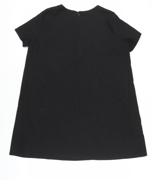 Benetton Women's Black Shift Dress L - Classic Office Style