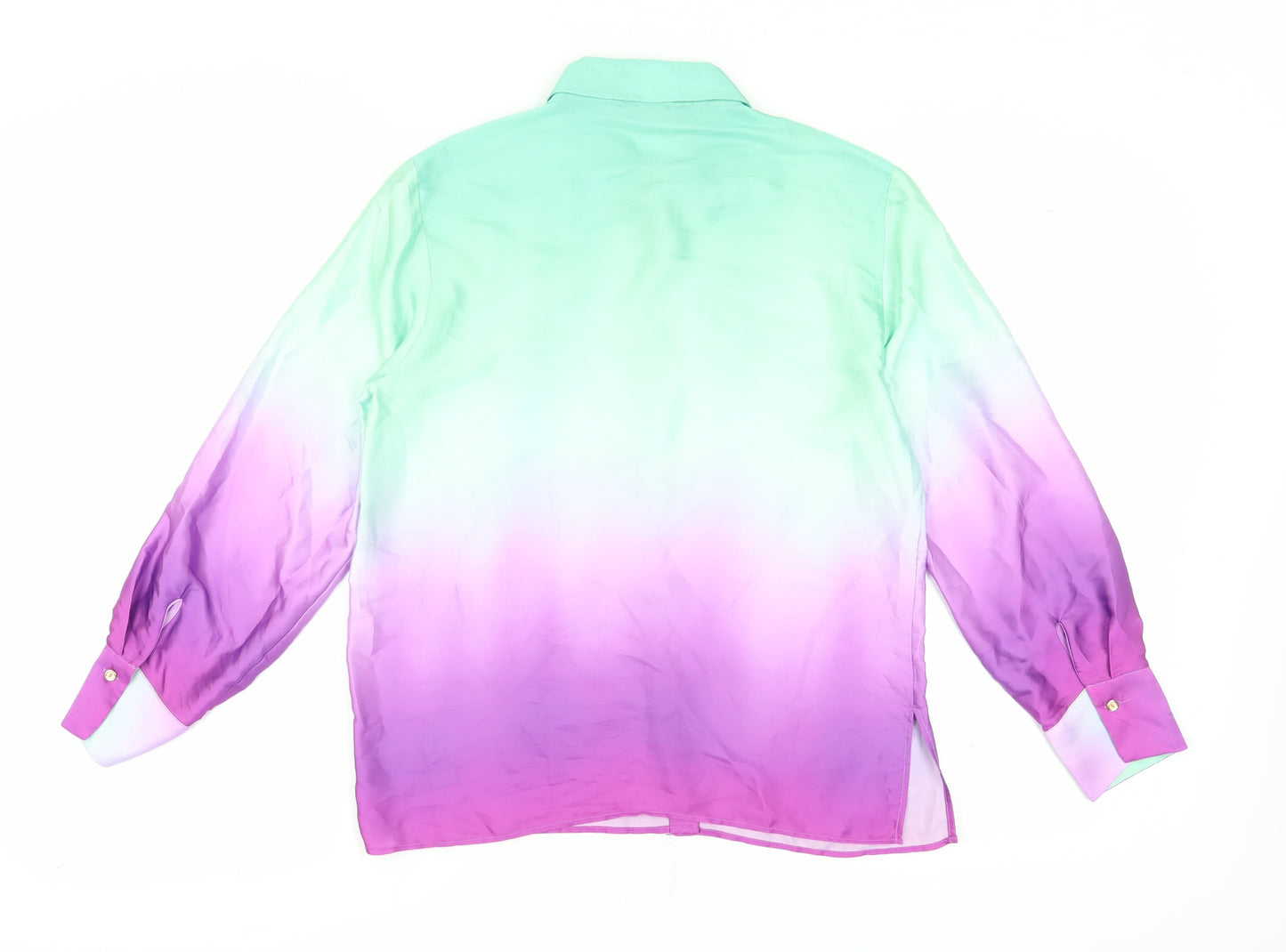 Womens UK Size S Zara Multicoloured Basic Button-Up