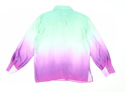 Womens UK Size S Zara Multicoloured Basic Button-Up