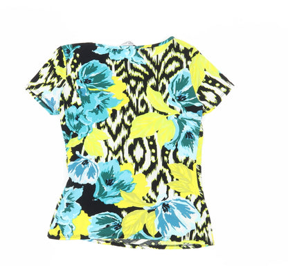 Womens UK Size 10 Debenhams Multicoloured Basic T-Shirt