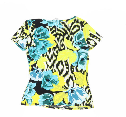 Womens UK Size 10 Debenhams Multicoloured Basic T-Shirt