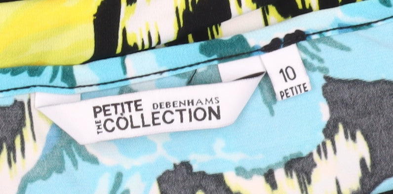 Womens UK Size 10 Debenhams Multicoloured Basic T-Shirt