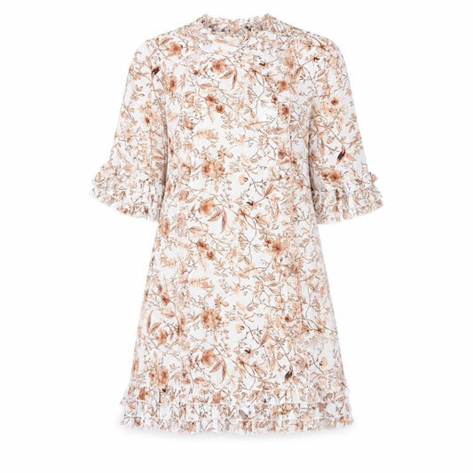 Front view of In The Style Women's Floral Shift Dress, size 8