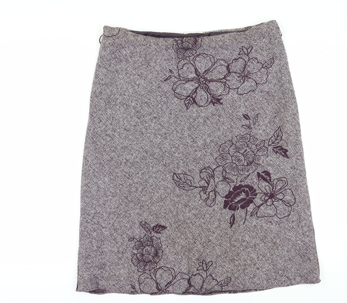 Bonmarché Women’s Grey Floral Pencil Skirt Size 16