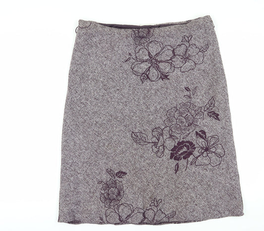 Bonmarché Women’s Grey Floral Pencil Skirt Size 16