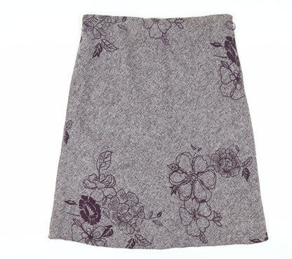 Bonmarché Women’s Grey Floral Pencil Skirt Size 16