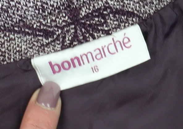 Bonmarché Women’s Grey Floral Pencil Skirt Size 16