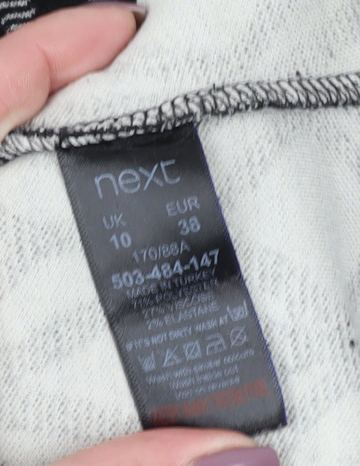 Next Women's Black Geometric Sheath Dress Size 10