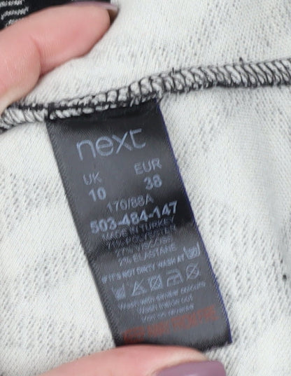 Next Women's Black Geometric Sheath Dress Size 10