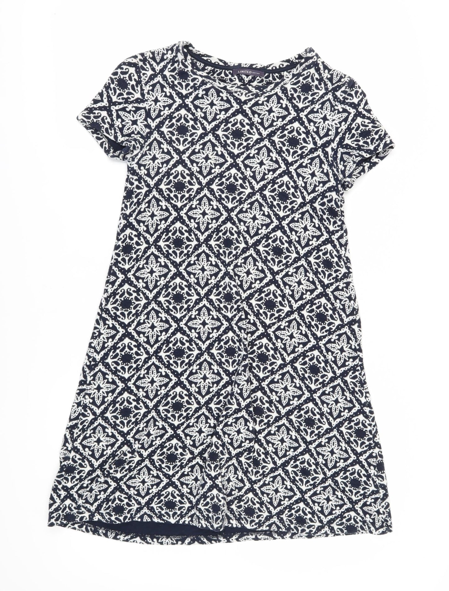 Marks and Spencer Women's Blue Shift Dress, Size 8