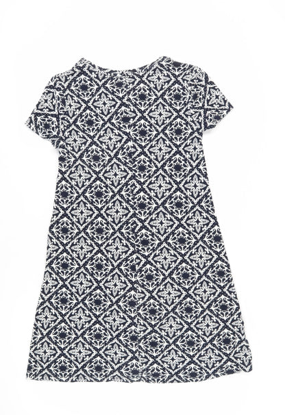 Marks and Spencer Women's Blue Shift Dress, Size 8