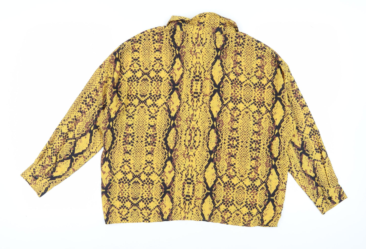 Womens UK Size 10 ASOS Yellow Tunic Blouse