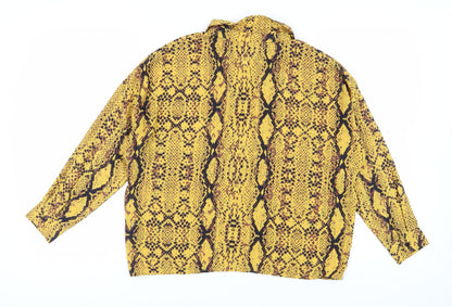 Womens UK Size 10 ASOS Yellow Tunic Blouse