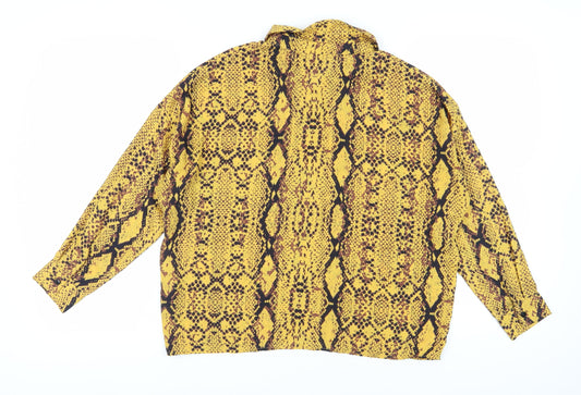 Womens UK Size 10 ASOS Yellow Tunic Blouse