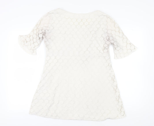 Principles Women's Ivory A-Line Lace Dress - Size 16