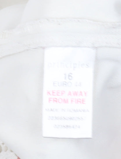 Principles Women's Ivory A-Line Lace Dress - Size 16